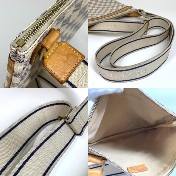 LOUIS VUITTON N51112 DamierAzur Pochette Bosphore Crossbody Shoulder Bag White - Picture 6 of 16